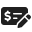 Money check dollar pen icon