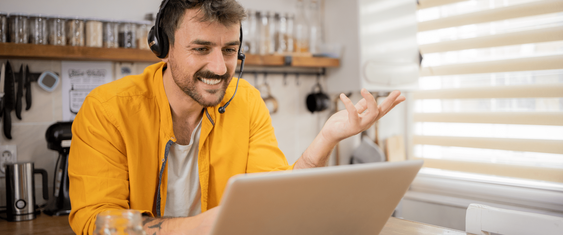 Person working on computer. 